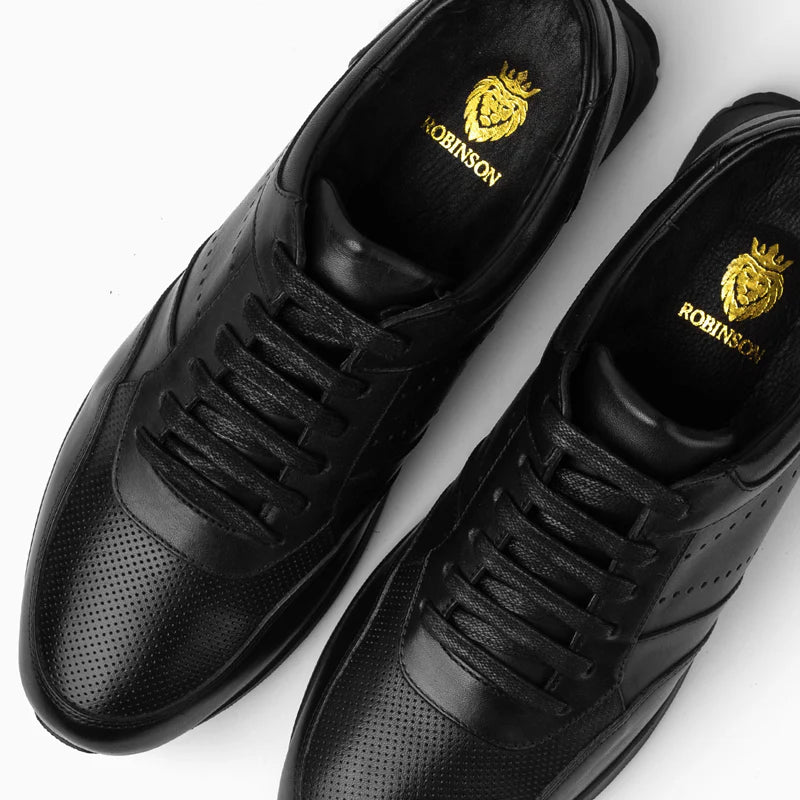 Genuine Leather sneakers Man AF510\R01-501 Black