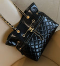 Chanel Black Quilted Leather Drawstring Shopping Tote Bag Woman AS6111 Black - 1