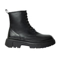 LEATHER lACE-UP BOOT WITH CHUNKY SOLE 1090-1 Black - 2