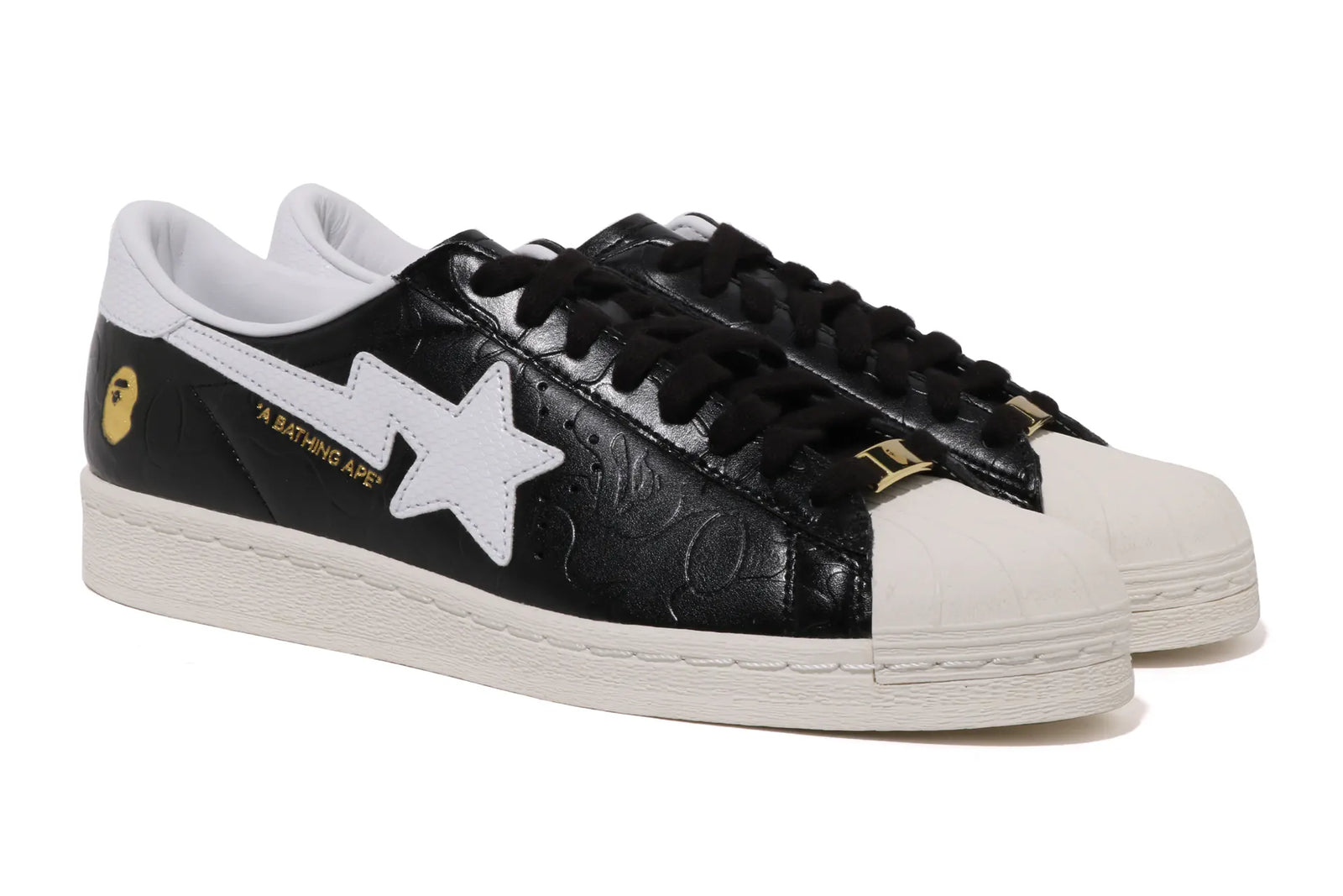 Adidas x Bapte Super Star 80s Sneakers Man 789002 Black - 4