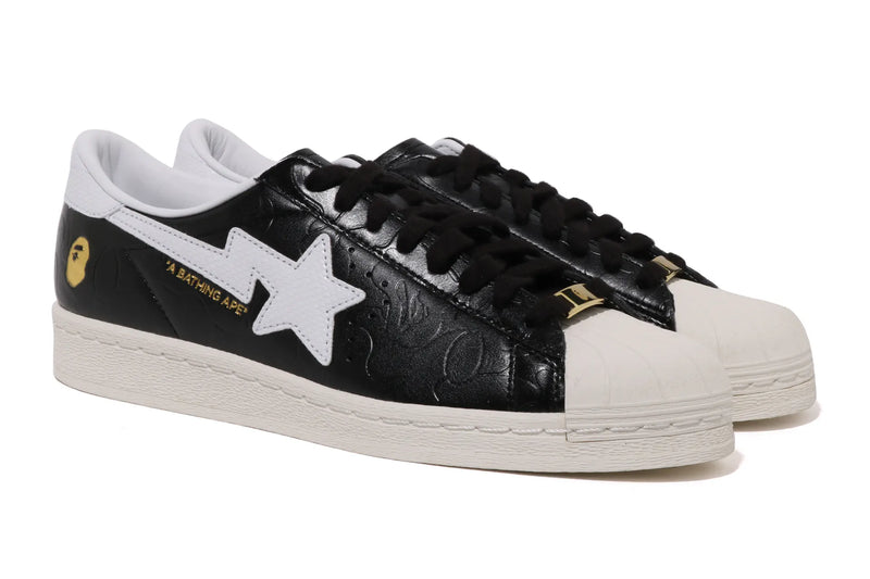 Adidas x Bapte Super Star 80s Sneakers Man 789002 Black - 4