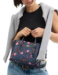 Coach Mollie Tote Bag 25 In Signature Canvas With Cherry Woman C139 Navy - 4