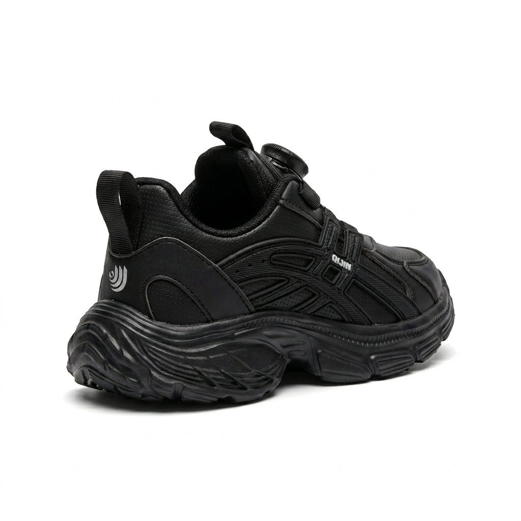 Kids Sneakers School with Adjustable Dial Laces Breathable Easy to wear dial closure alternative to laces 7581-1 Black - 2