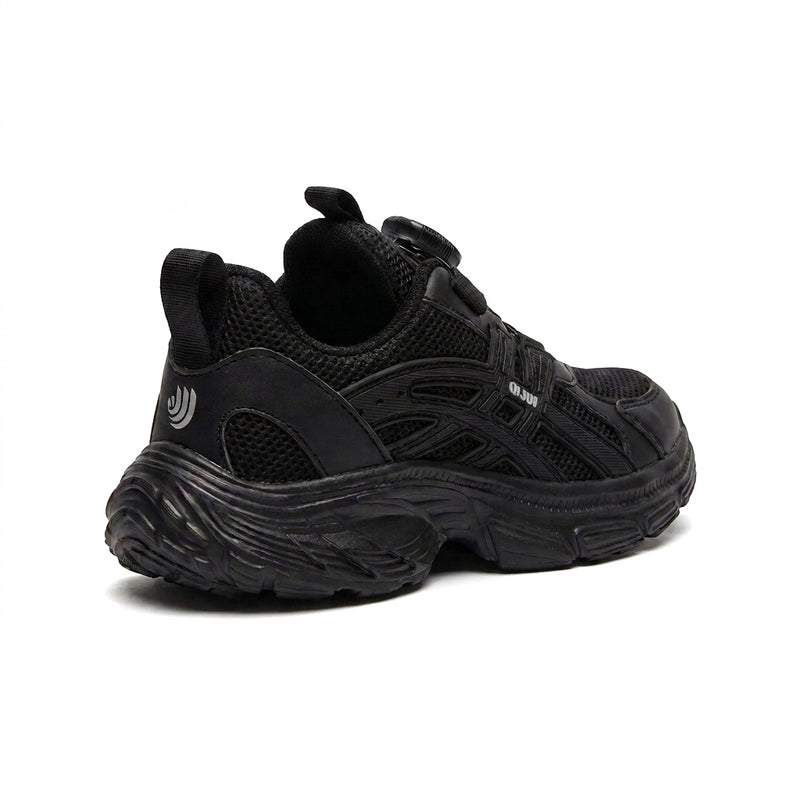 Kids Sneakers School with Adjustable Dial Laces Breathable Easy to wear dial closure alternative to laces 7581 Black - 2