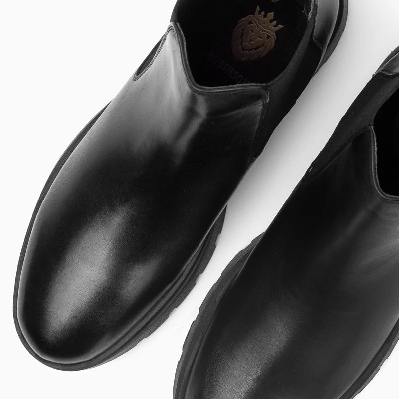 Leather Chelsea with Chunky Sole Man 1060/1007 Black - 3