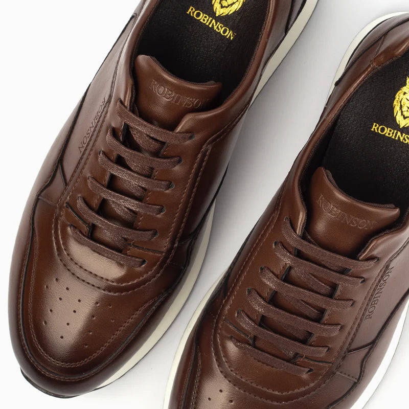 Ultra-Light Sneakers Robinson A2589-1 Coffee - 4