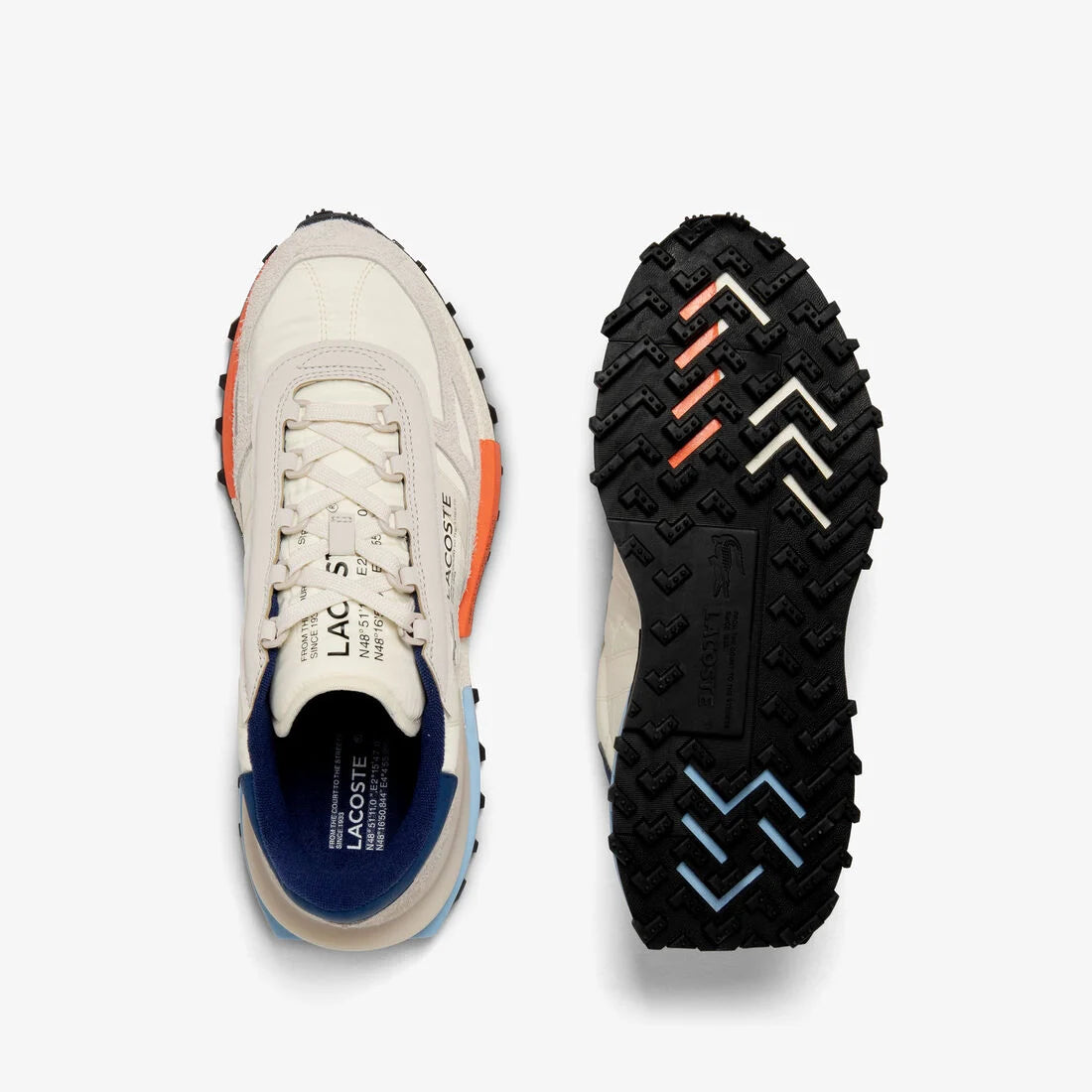 Lacoste Elite Active Sports Trainers Sneakers Man XV746 Off-White