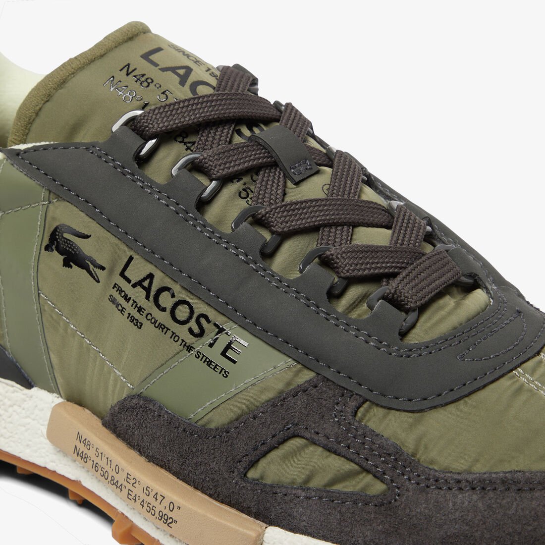 Lacoste Elite Active Sports Trainers Sneakers Man XV746 Olive