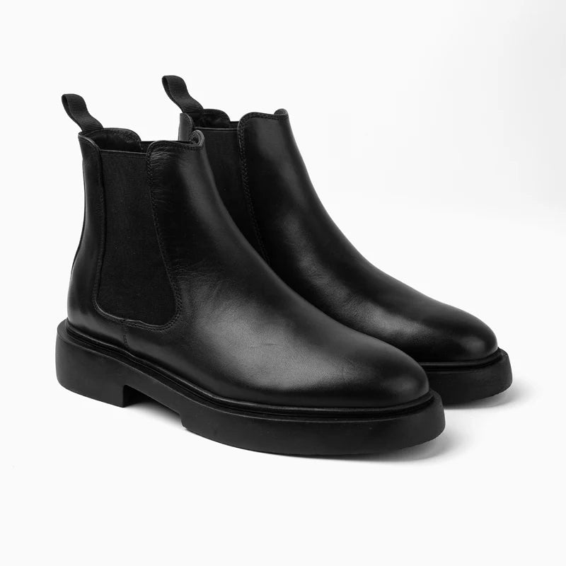 Leather Chelsea with Chunky Sole AF109\1007 Black - 1