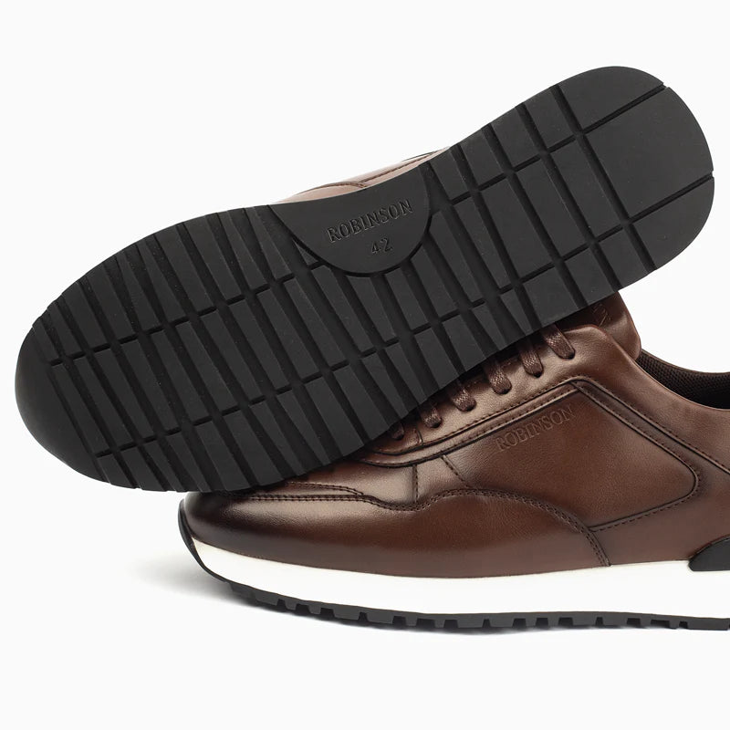 Ultra-Light Sneakers Robinson A2589-1 Coffee - 5