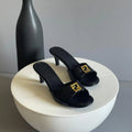 FENDI FFold mules for Fine leathers Woman 5886 Black - 5