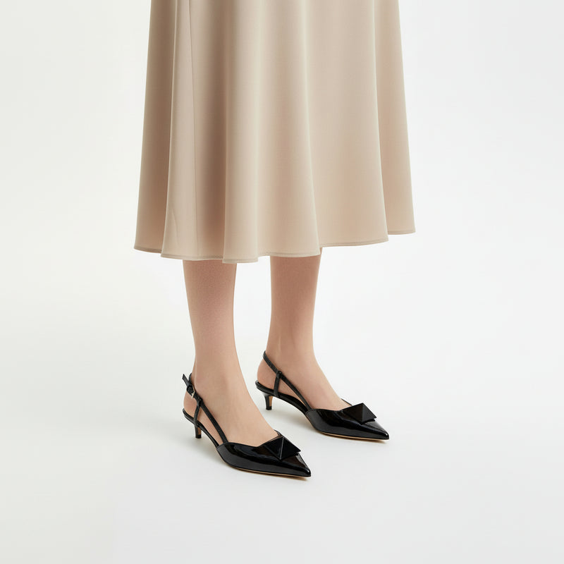 Valentino Garavani Formal Sling Back Woman V135-18 Black - 5