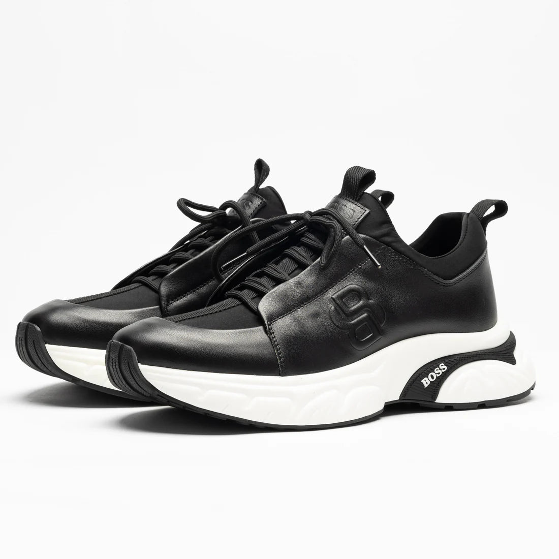 Hugo Boss suede Italian Sneakers Man 9009-1 Black