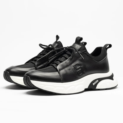 Hugo Boss suede Italian Sneakers Man 9009-1 Black
