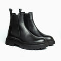 LEATHER lACE-UP BOOT WITH CHUNKY SOLE 1090 Black - 1