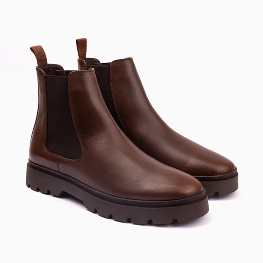 Leather Chelsea with Chunky Sole Man 1060/1007 Brown