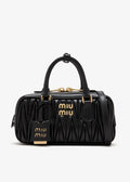 Miu Miu Arcadie Matelassé Nappa Leather Bag For Woman 5BB142 Black - 1
