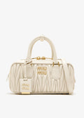 Miu Miu Arcadie Matelassé Nappa Leather Bag For Woman 5BB142 White - 1