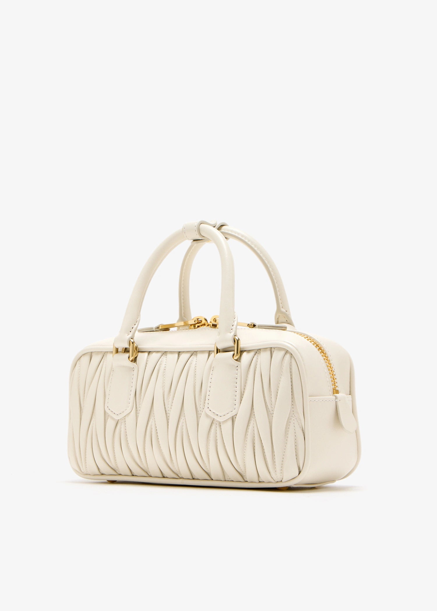 Miu Miu Arcadie Matelassé Nappa Leather Bag For Woman 5BB142 White - 2
