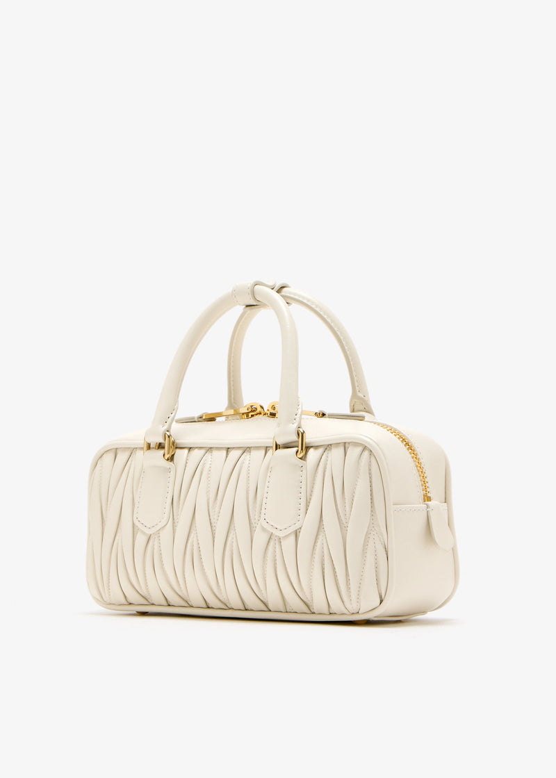 Miu Miu Arcadie Matelassé Nappa Leather Bag For Woman 5BB142 White - 2