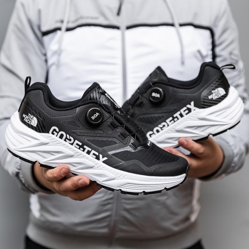 The North Face GTX Gore-Tex Trail Running Sneakers Man NS95POIA Black&White - 4