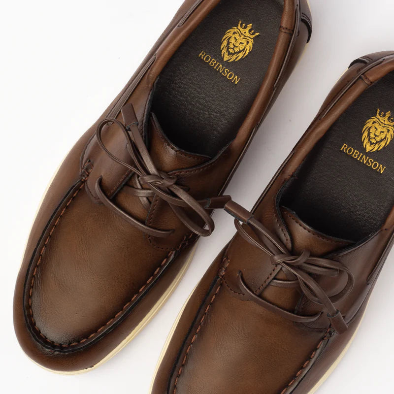 Boat Shoes Summer Loafer Robinson D1001 Brown - 4
