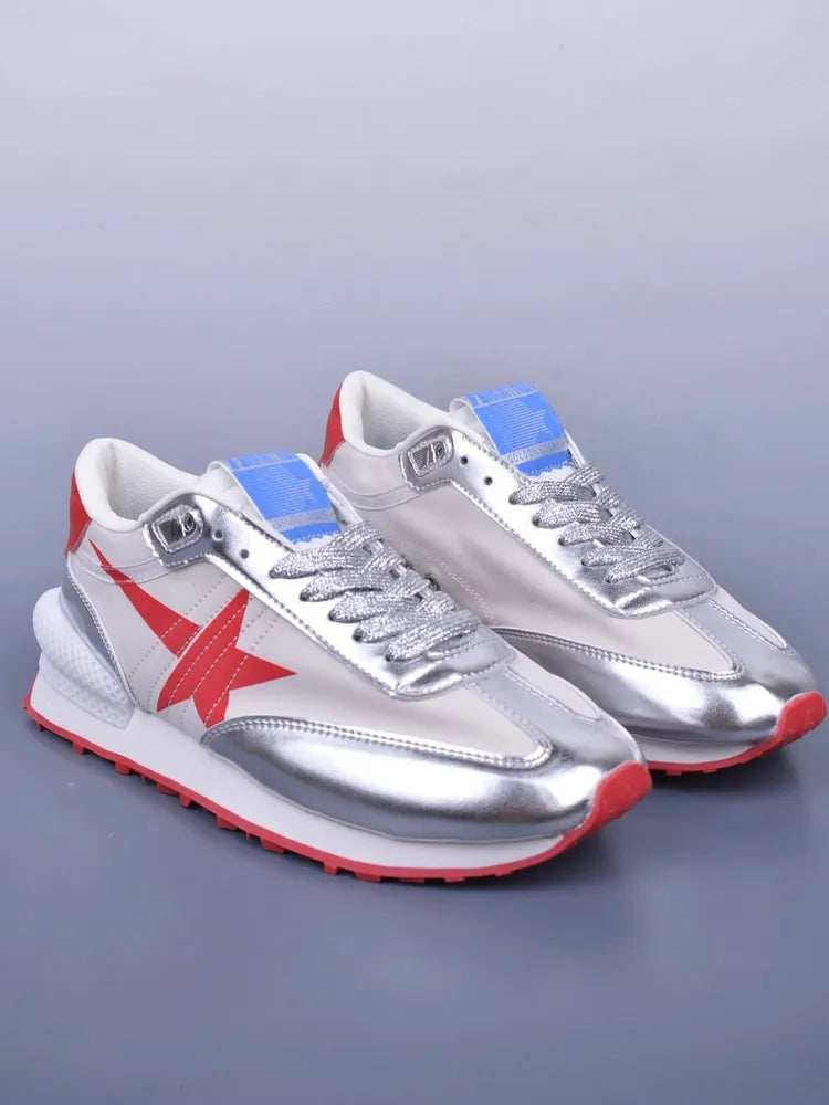 Golden Goose X Sunmi Marathon Panelled Sneakers Woman G6462 Silver - 4