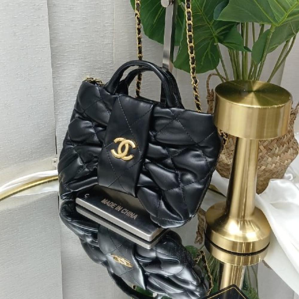 Chanel Lambskin Quilted Mini Bow Bag Woman 99888 Black - 3