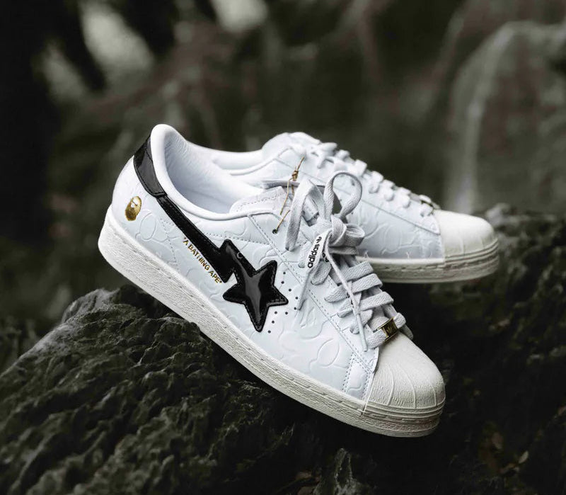 Adidas x Bapte Super Star 80s Sneakers Man 789002 White - 5