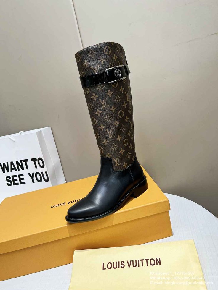 حذاء نسائي من Louis Vuitton عالي الجودة 609 بلون القهوة - 3