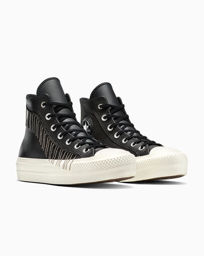 Converse Chuck Taylor All Star Platform Western Glam Half Woman A15473C Black - 6
