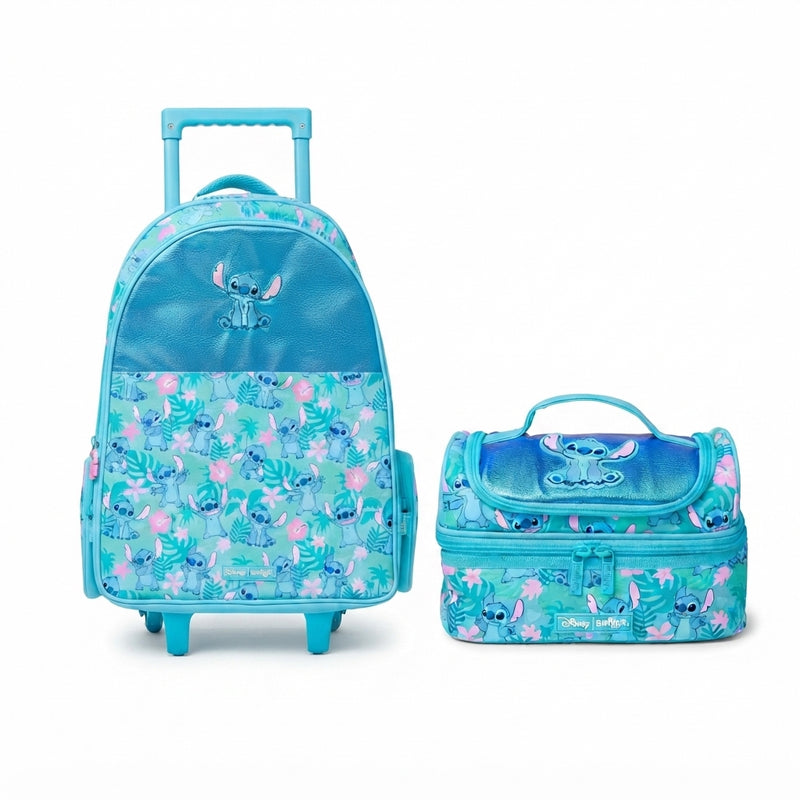 Smiggle Bags Stitch Trolley Backpack with Lunch Bag School Kids 2981 Blue - 1