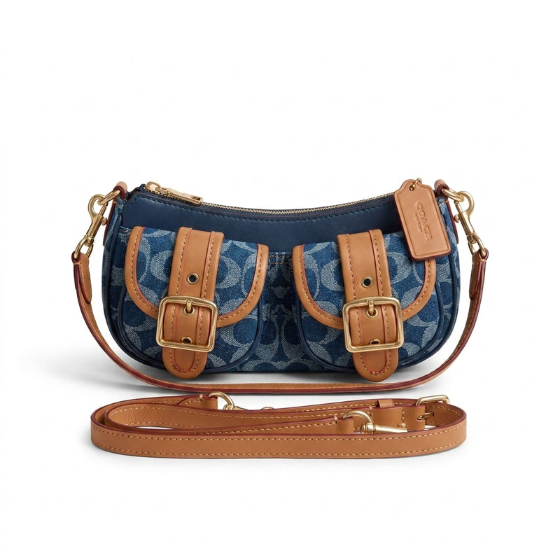 Coach - Ashton Bag In Signature Denim Length 12 cm - Width 24 cm Mirorr Women C076 Jeans - 1