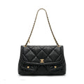 Chanel Maxi Handbag in Black Lambskin Leather Length 25 cm - Width 40 cm Mirorr Woman AP5678 Black - 4