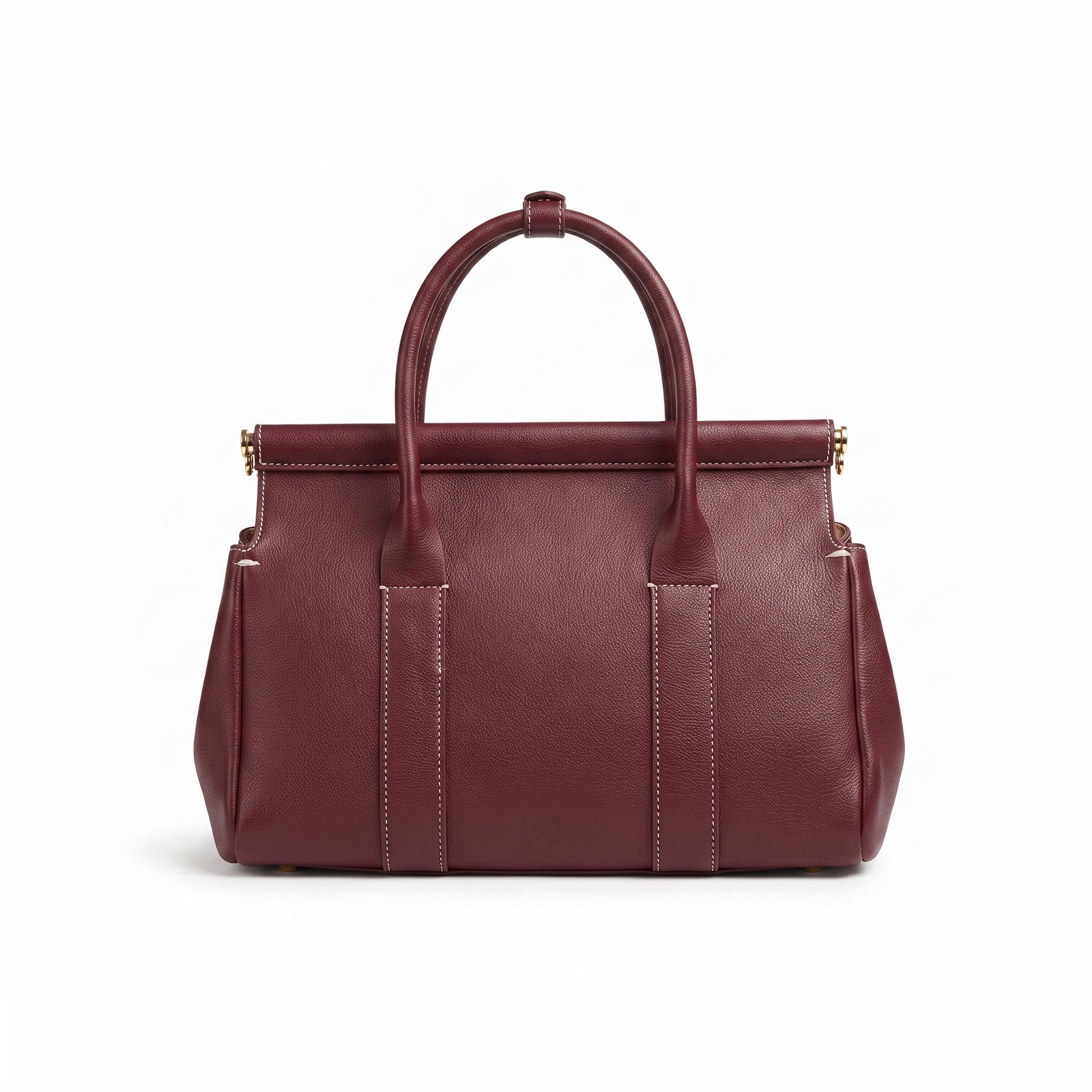 Loro Piana Loom Luxury Women's Bag Leather Goods Loom – Length 21 cm, Width 32 cm L32 Burgundy - 3