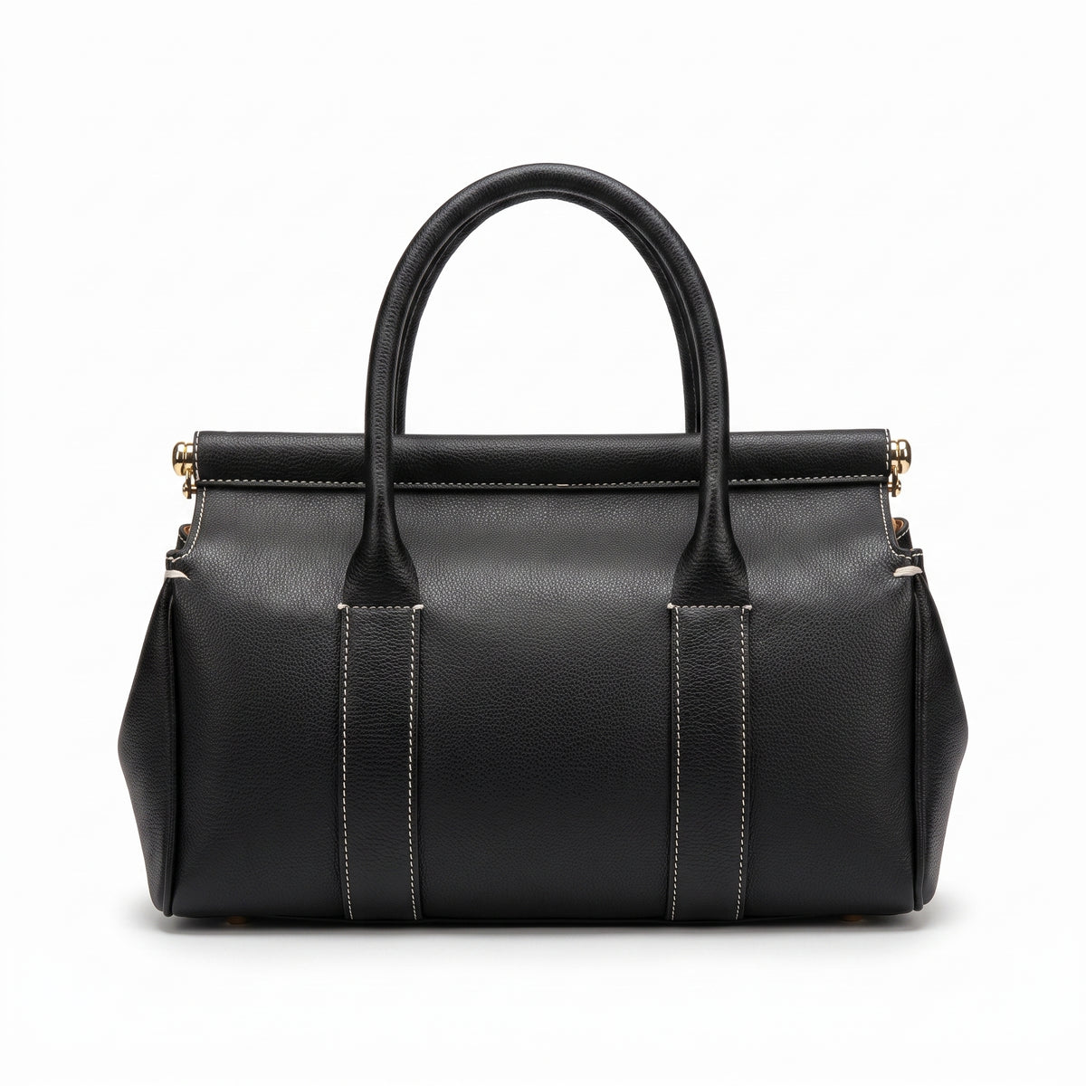 Loro Piana Loom Luxury Women's Bag Leather Goods Loom – Length 21 cm, Width 32 cm L32 Black - 3