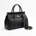 Loro Piana Loom Luxury Women's Bag Leather Goods Loom – Length 21 cm, Width 32 cm L32 Black - 2
