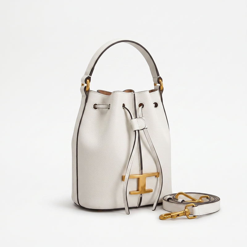 Tod's Bucket Bag with Charm – Dimensions: 20 cm (length) x 20 cm (width) Woman 8817 White - 2