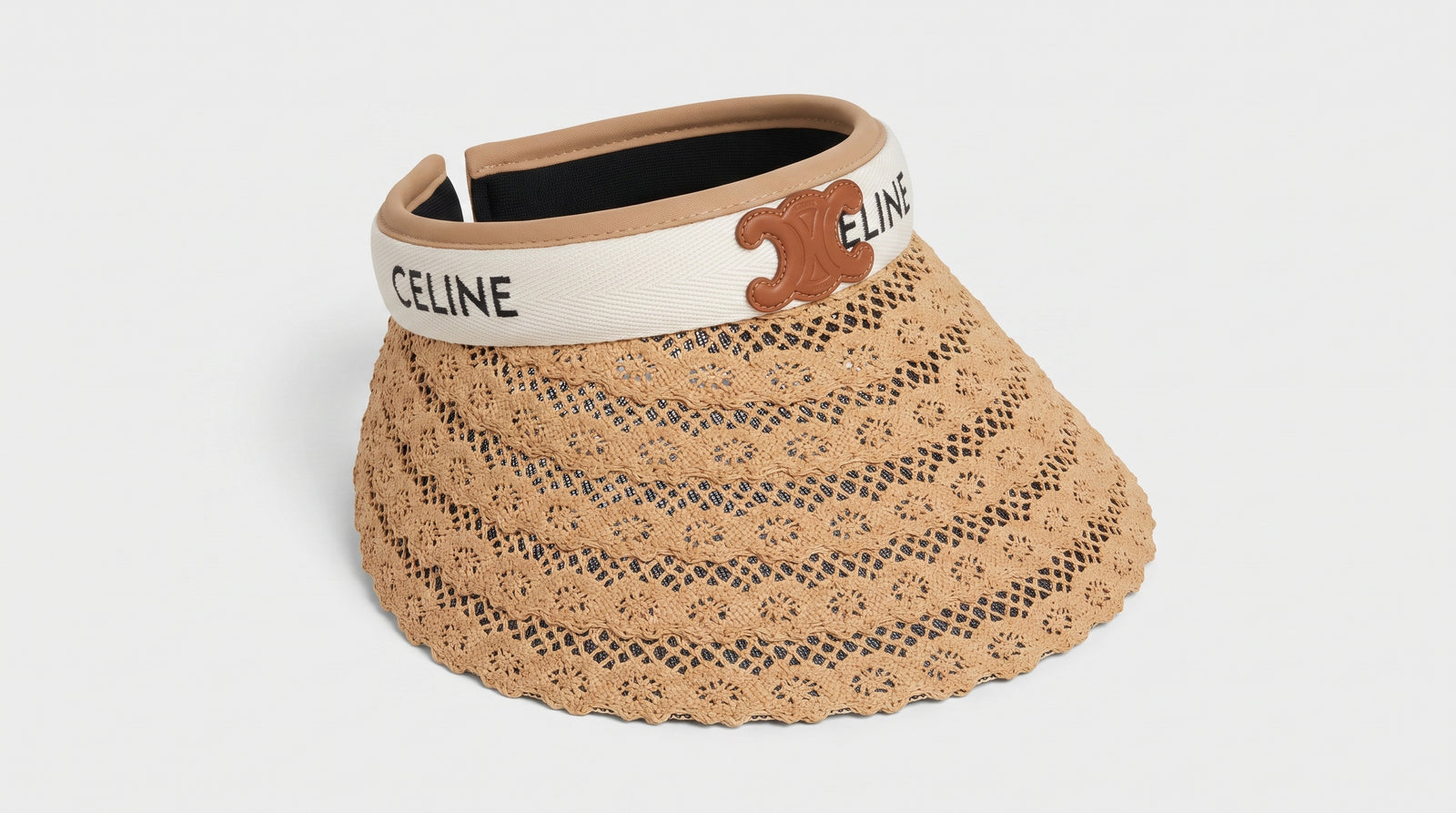 Celine Raffia Tote Bag With Calfskin Leather Trim Woman CEL 213 Brown - 4