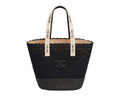 Celine Raffia Tote Bag With Calfskin Leather Trim Woman CEL 213 Black - 1