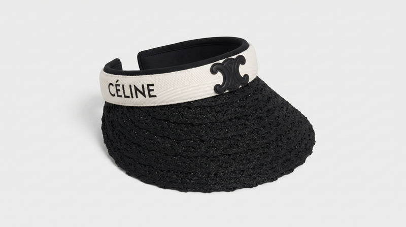Celine Raffia Tote Bag With Calfskin Leather Trim Woman CEL 213 Black - 4