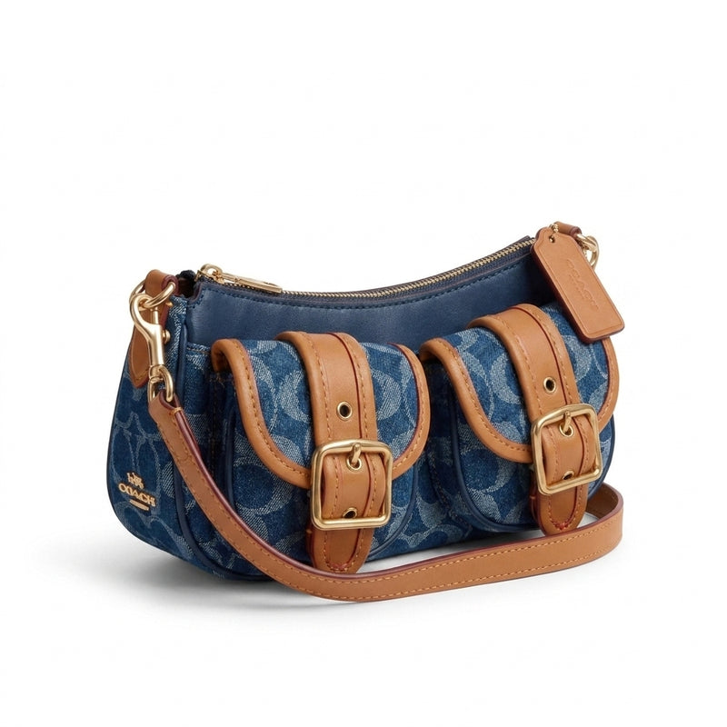Coach - Ashton Bag In Signature Denim Length 12 cm - Width 24 cm Mirorr Women C076 Jeans - 2