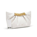 JW PEI - Leia Pleated Clutch in Vegan Leather 15 cm - Width 20 cm Mirror Woman 006 White - 2