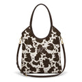 Miu Miu Ivy canvas and leather bag for Women Mirror Length 40 cm - Width 32 cm 2582 Coffee - 1