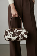 Miu Miu Beau Tartan Small Wool-Blend Top Handle Bag Length 10 cm - Width 27 cm Mirror Woman 2581 Coffee - 4