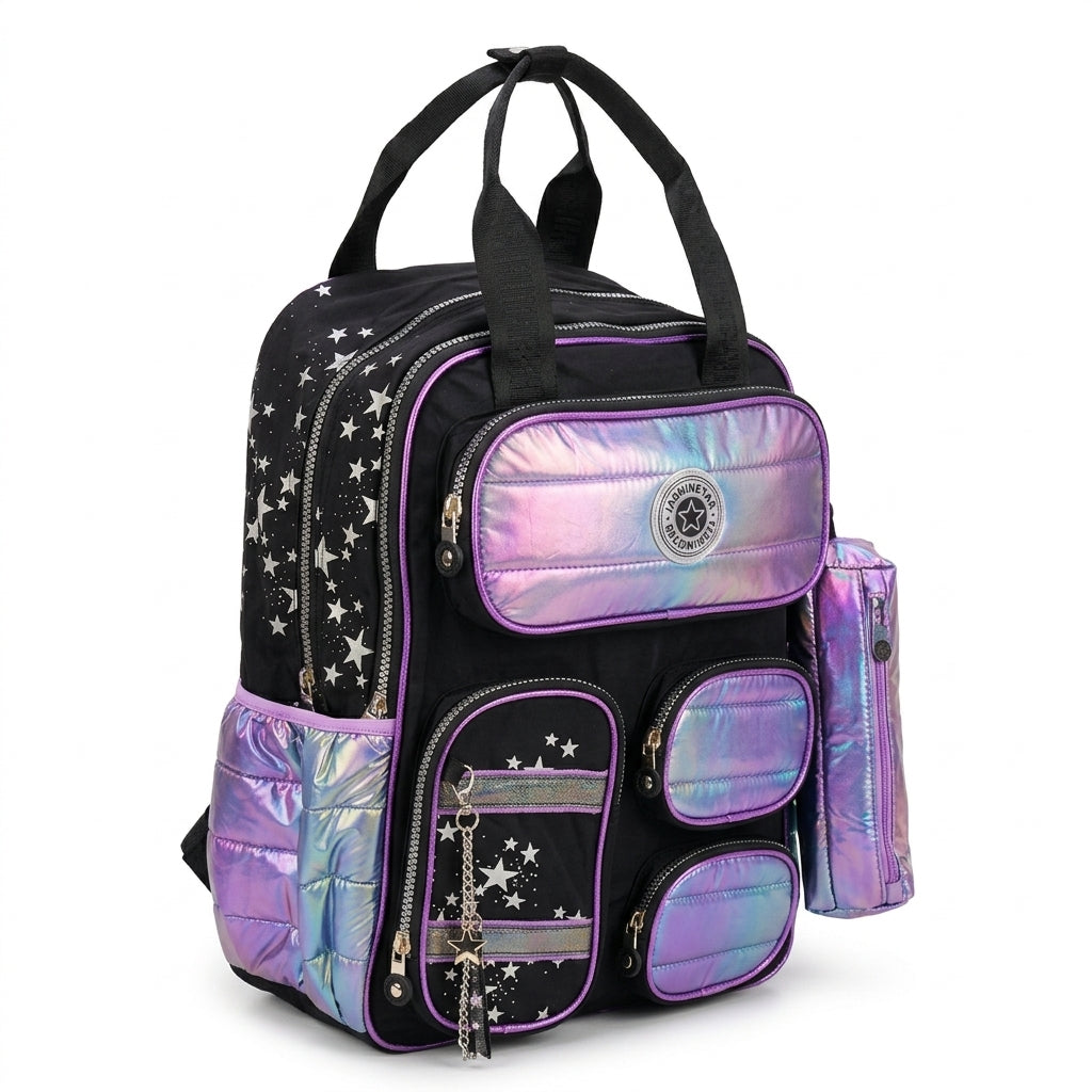 Jasminestar 3PCS Backpacks For Girls School Backpacks For Students Kids 2975 Black - 3