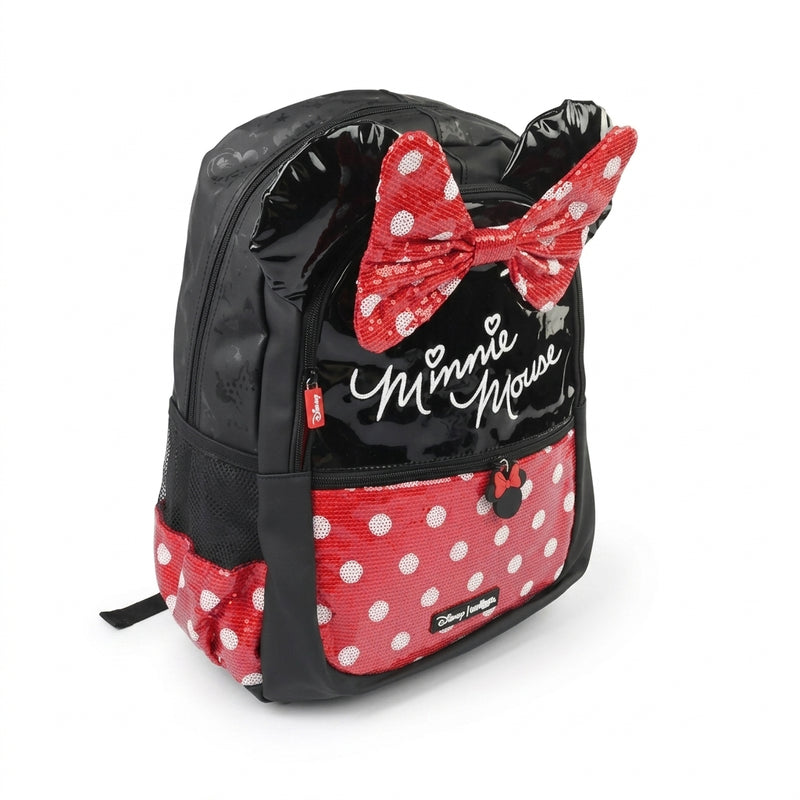 Smiggle Bags Mini Mouse Backpack 17 Inch School Kids 2979 Black&Red - 2