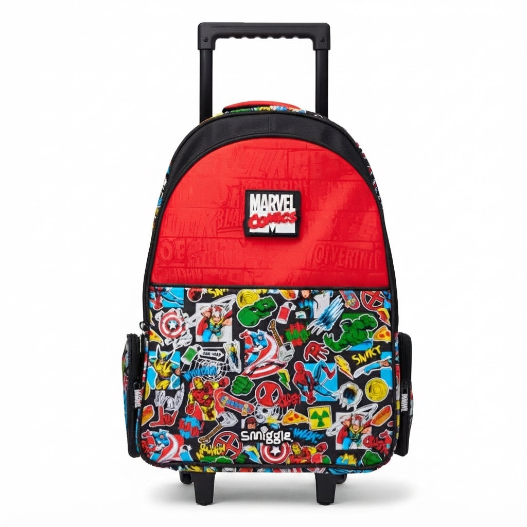 Marvel Trolley Backpack with Lunch Bag School Kids 2981 Black&Red - 2