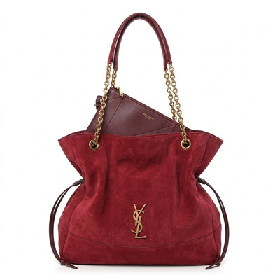 Saint Laurent Jamie shopping Leather Length 33 cm - Width 15 cm Shoulder Bag Mirror For Women 809824 Burgundy