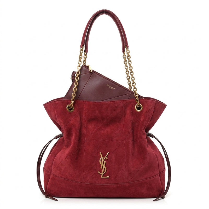 Saint Laurent Jamie shopping Leather Length 33 cm - Width 15 cm Shoulder Bag Mirror For Women 809824 Burgundy - 1